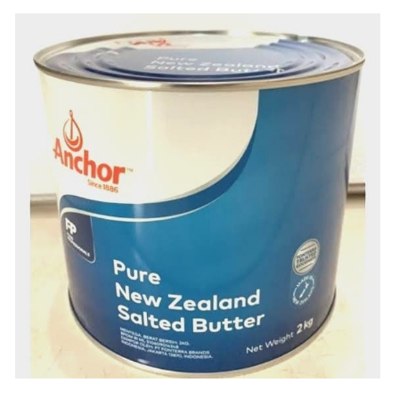 

ANCHOR Pure New Zealand Salted Butter 2kg Mentega Fonterra Wangi Enak