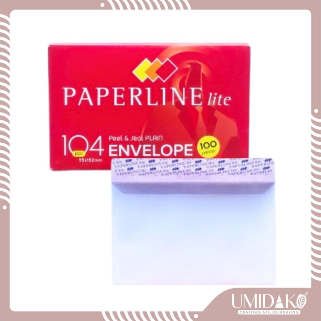 

AMPLOP PUTIH POLOS PAPERLINE LITE 104 PPS - ISI 100 LEMBAR