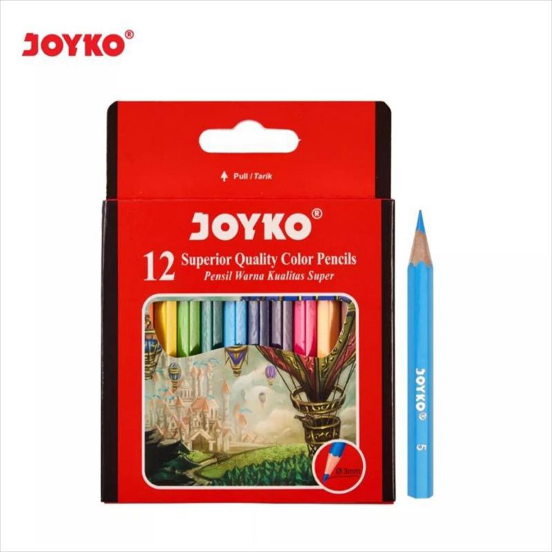 

pensil warna joyko 12 warna pendek