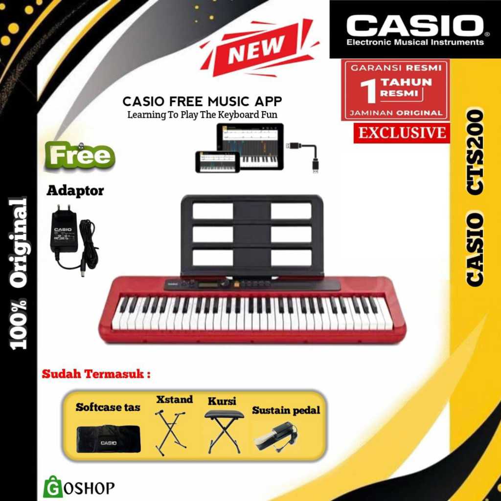 Keyboard Casio CTS200 Keyboard CTS 200 / CT-S200 / CTS-200 Slim Original