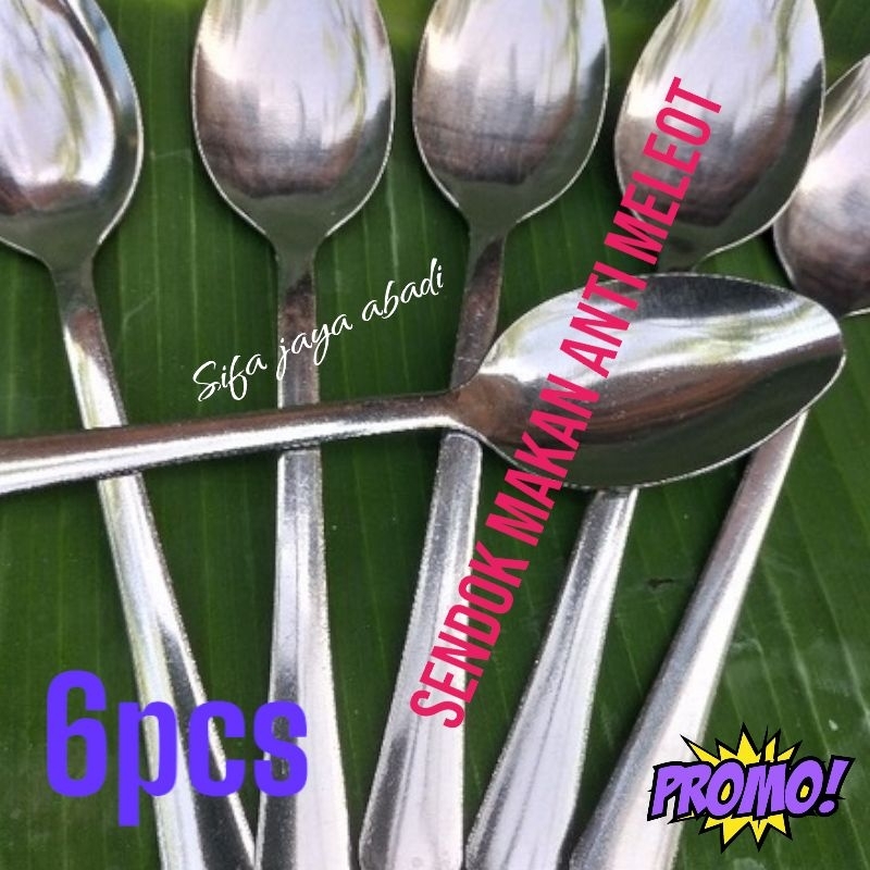 termurah 6pcs sendok makan tebal/sendok komodo/sendok polos/sendok tebal/sendok makan tebal MERK KOM