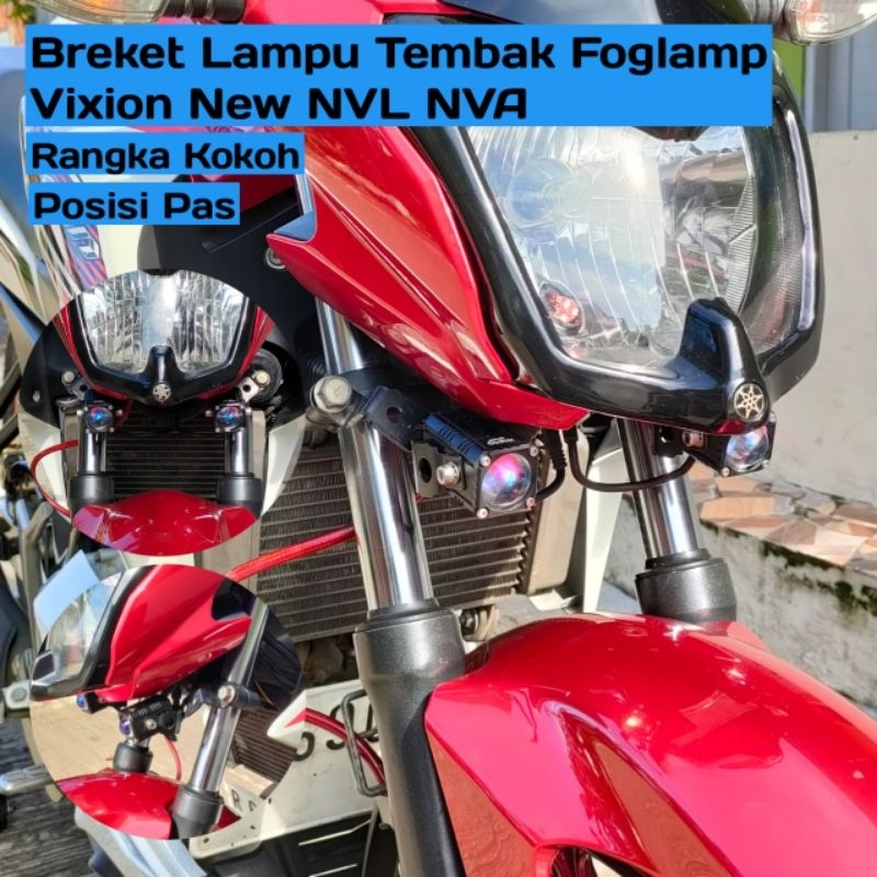 Breket Lampu Vixion | Bracket Breket Dudukan Lampu Tembak Vixion OLD NVL NVA Model S di sokbreaker B