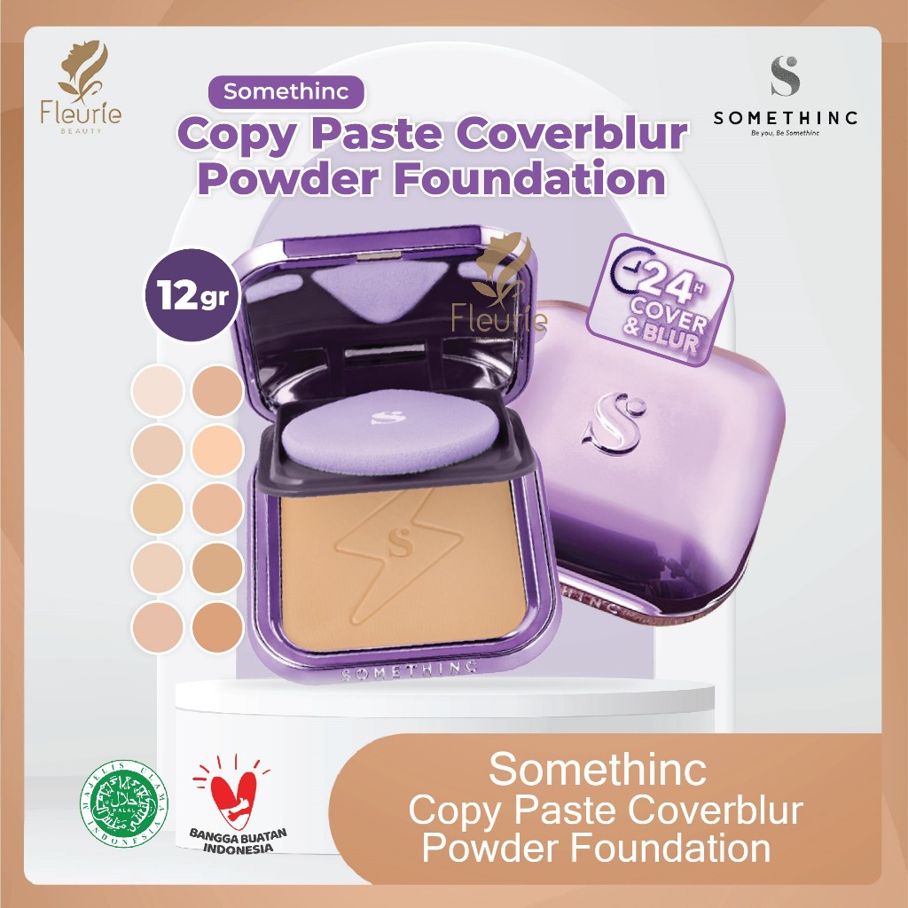 Somethinc Copy Paste Coverblur Powder Foundation 12gr - Bedak Padat Powder Foundation Somethinc