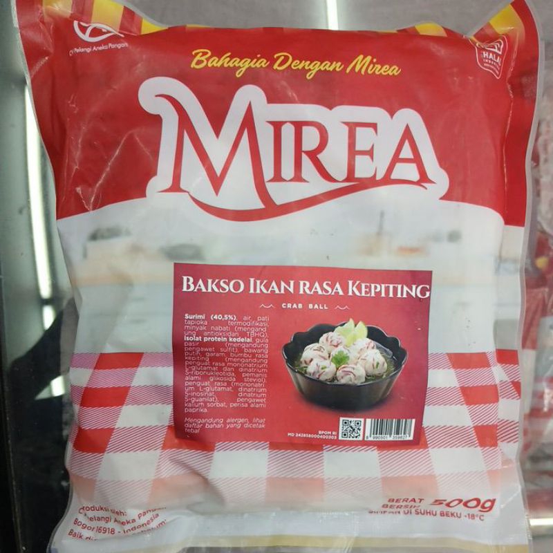 

MIREA BAKSO IKAN RASA KEPITING 500 GRAM