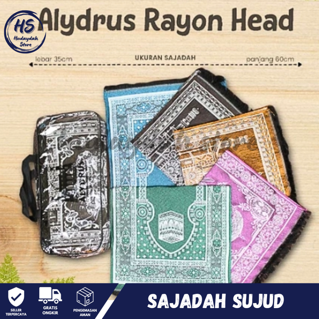 SAJADAH MUKA ALYDRUS 3/4 Skv Ultra Rayon Kepala Alydrus Sujud Kecil Tipis PREMIUM untuk Anak Travell