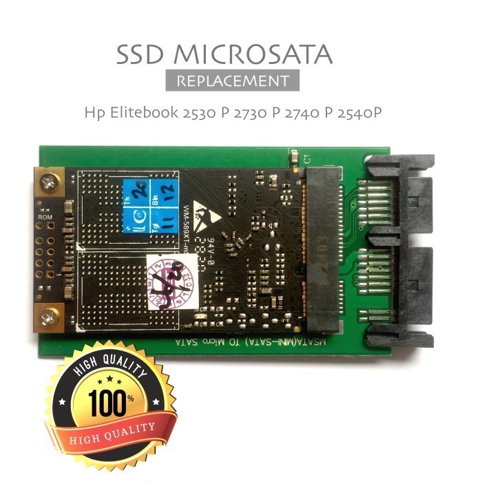 SSD HP Elitebook 2540 2740 Sony Vaio Replacement SSD Microsata