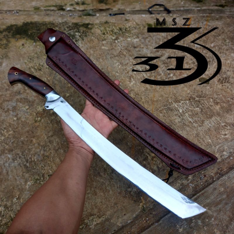 GOLOK BEDOG PANJANG PREMIUM FULLTANG BILLAH 40CM PISAU CAP JS MIRROR 313MSZ