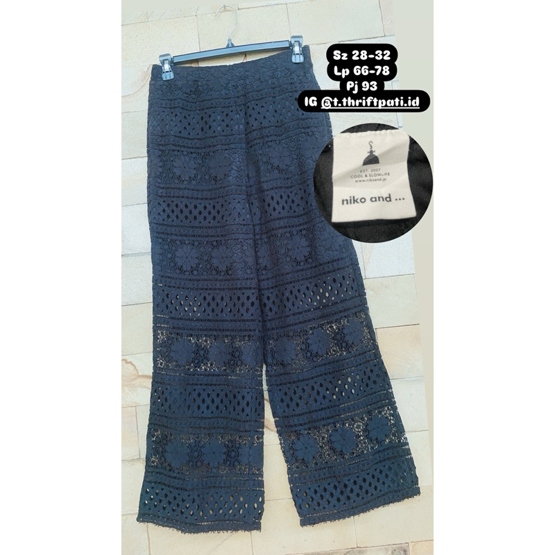 celana kulot brukat brand gu