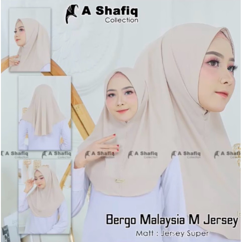 hijab bergo oval malaysia jersey soft pet / jilbab malaysia