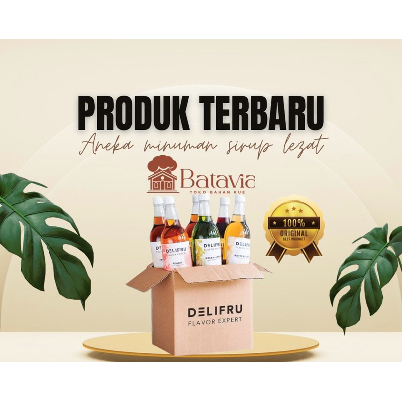 

Delifru Syrup 1L Semua Rasa - Sirup Merk Delifru All Variants Hazelnut Caramel Strawberry Vanilla Lychee Vanila Rum Pandan Sirop