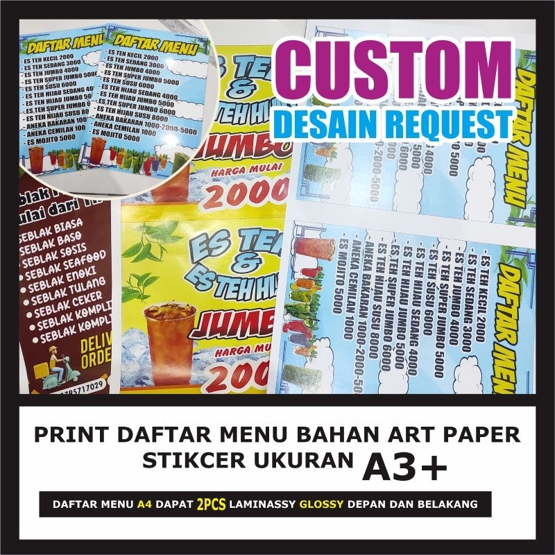 

Print Daftar Menu Art Cartoon/Art Paper