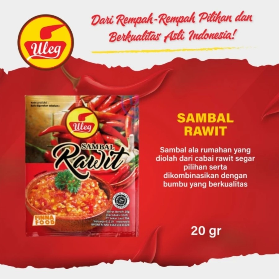 

Sambal Rawit Uleg Fina Food 10 Sachet 1 Renceng