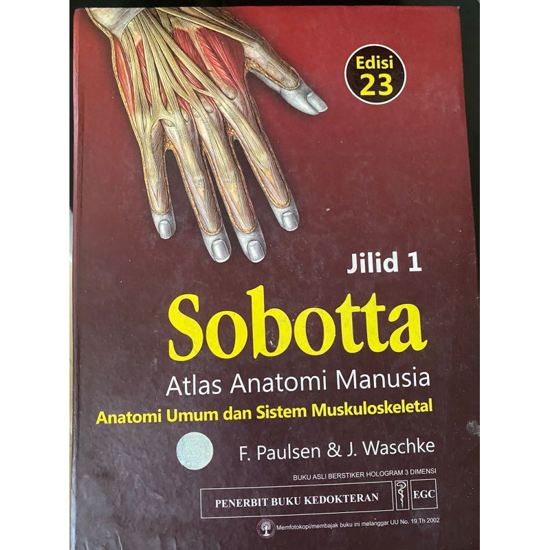 BUKU ANATOMI SOBOTTA EDISI 23 / KEDOKTERAN