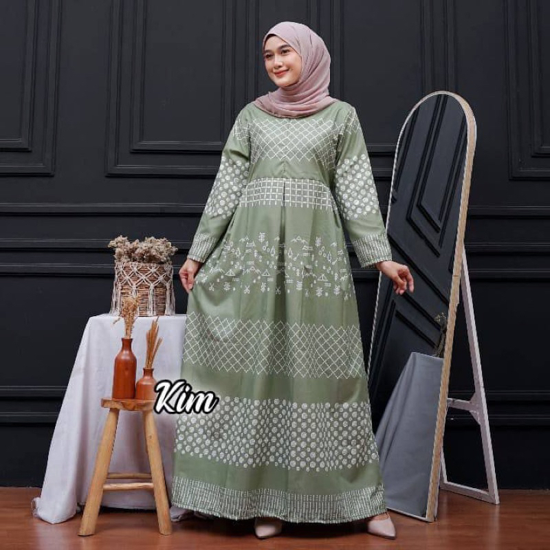 gamis dress NAFA batik wanita busui