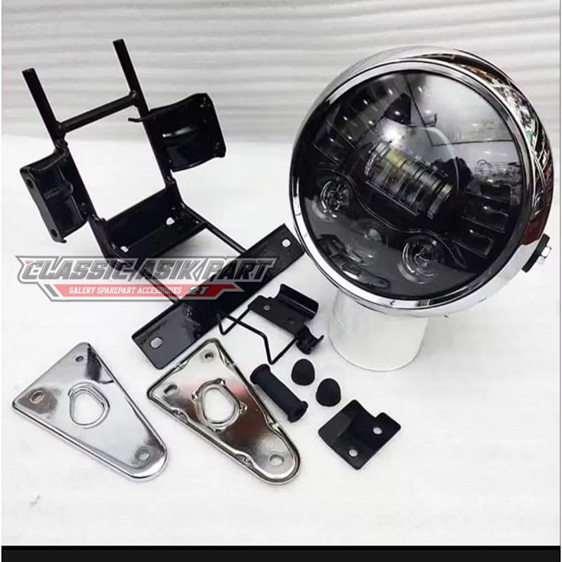PAKET LAMPU DEPAN RX KING PEREDAM KOMPLIT LAMPU BULAT DAYMAKER RX KING NEW