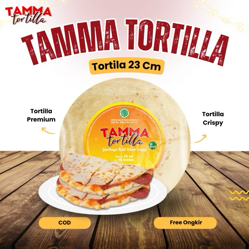 

TORTILA 23cm isi 20 lembar kulit kebab premium harga murah kuwalitas mewah TAMMA TORTILA
