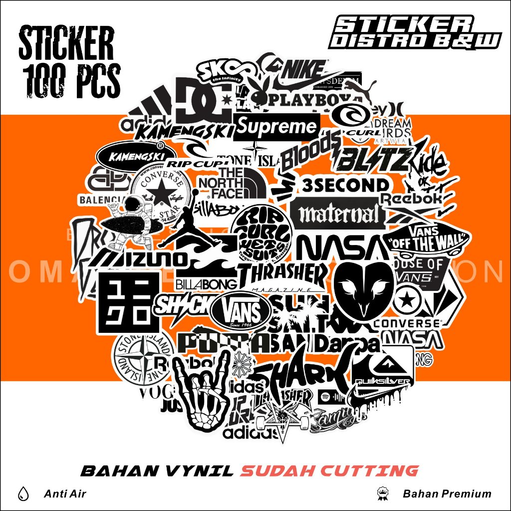 

tiker Vinyl Waterproof Logo Brand Parody untuk Laptop, Koper, Buku Harian, Note dan Sticker Book