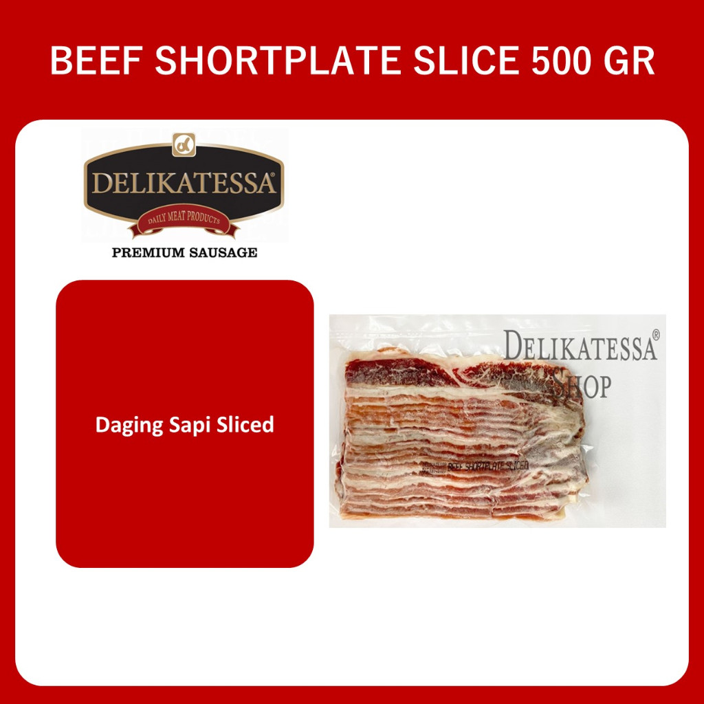 

DAGING SAPI SHORTPLATE SLICE 500 GR BEEF KARUBI TERIYAKI HALAL