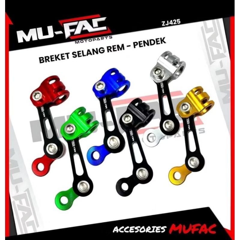 BREKET SELANG KLEMAN SELANG REM M1 CNC ALLOY MUFAC UNIVERSAL MATIC BEBEK VARI BEAT MIO SUPRA GTR 150