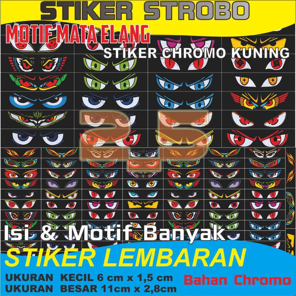 

Stiker Kromo Mata Elang Bahan isi 44 pcs dan 140 pcs