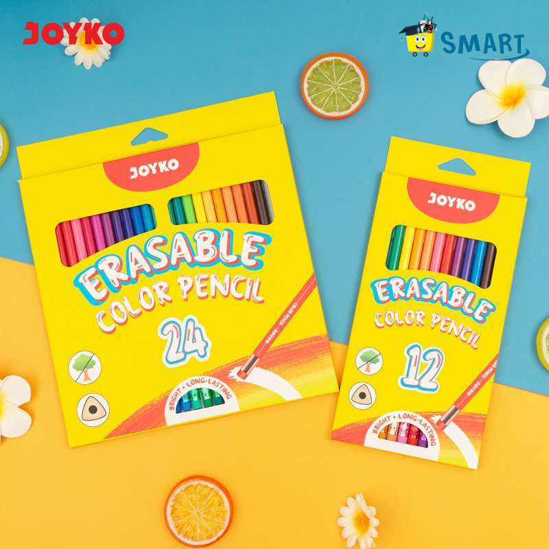 

(1PCS ISI 24 WARNA)JOYKO ERASABLE COLOUR PENCIL CP0130 24PC