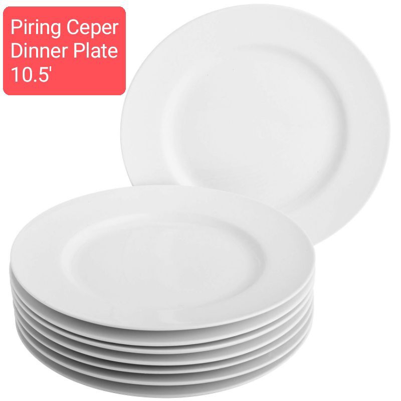 Piring Ceper Porselen 10.5inch/ Dinner Plate Piring Makan Porselen