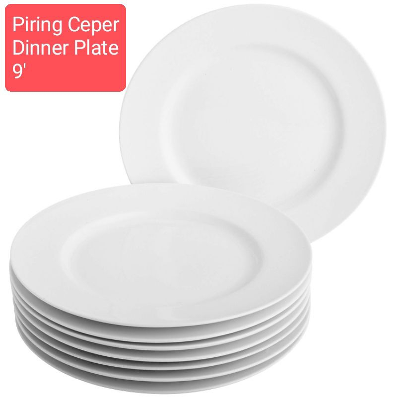 JUAL PIRING CEPER PORSELEN 9INCH/ DINNER PLATE PIRING MAKAN PORSELEN