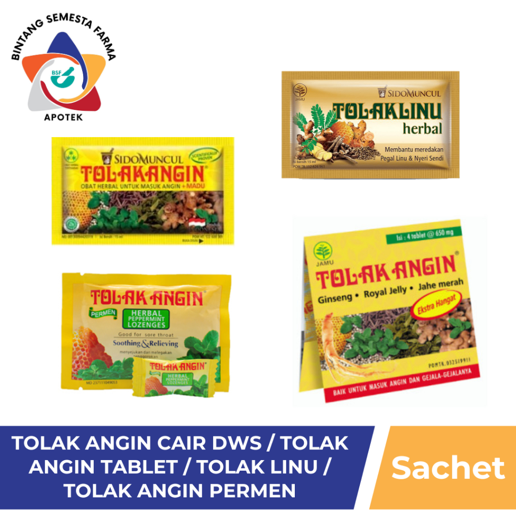 TOLAK ANGIN CAIR DWS / TOLAK ANGIN TABLET / TOLAK LINU / TOLAK ANGIN PERMEN