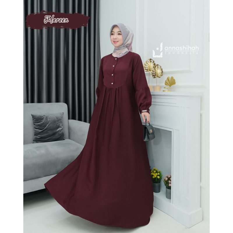 Annasihah | Gamis Kheyla - Gamis Daily Gamis Polos - Bahan Yoris