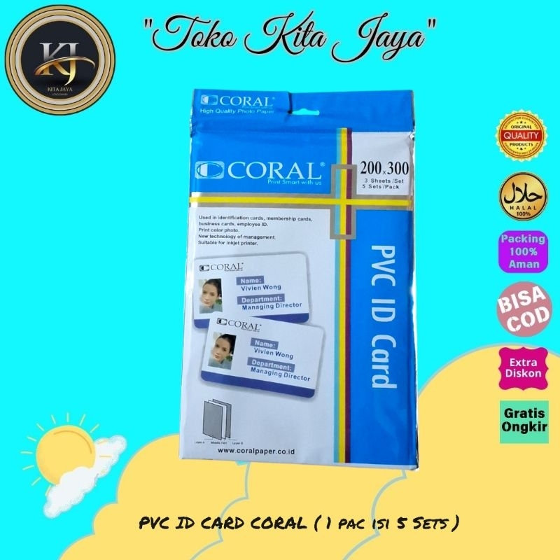

Bahan id card pvc coral