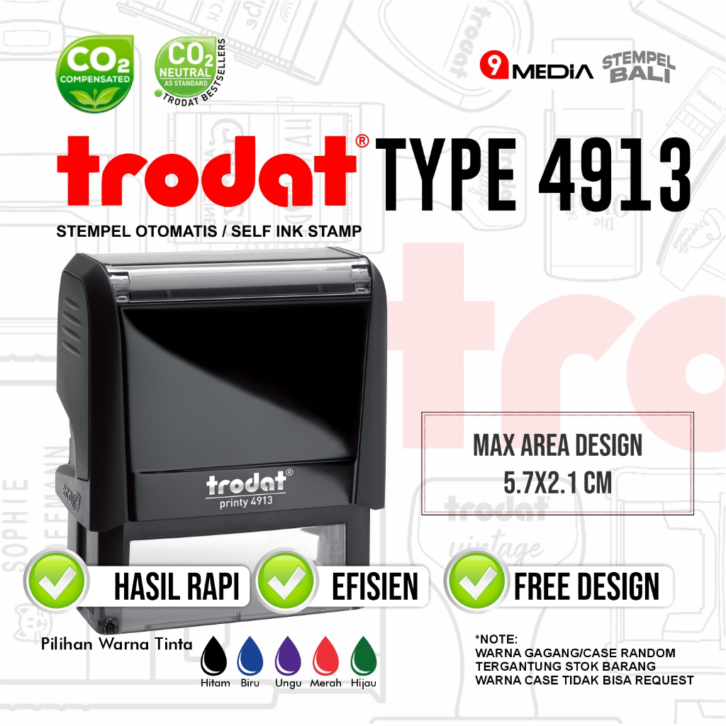 

STEMPEL TRODAT 4913 STEMPEL CUSTOM DESAIN COMPANY STAMP STEMPEL LOGO