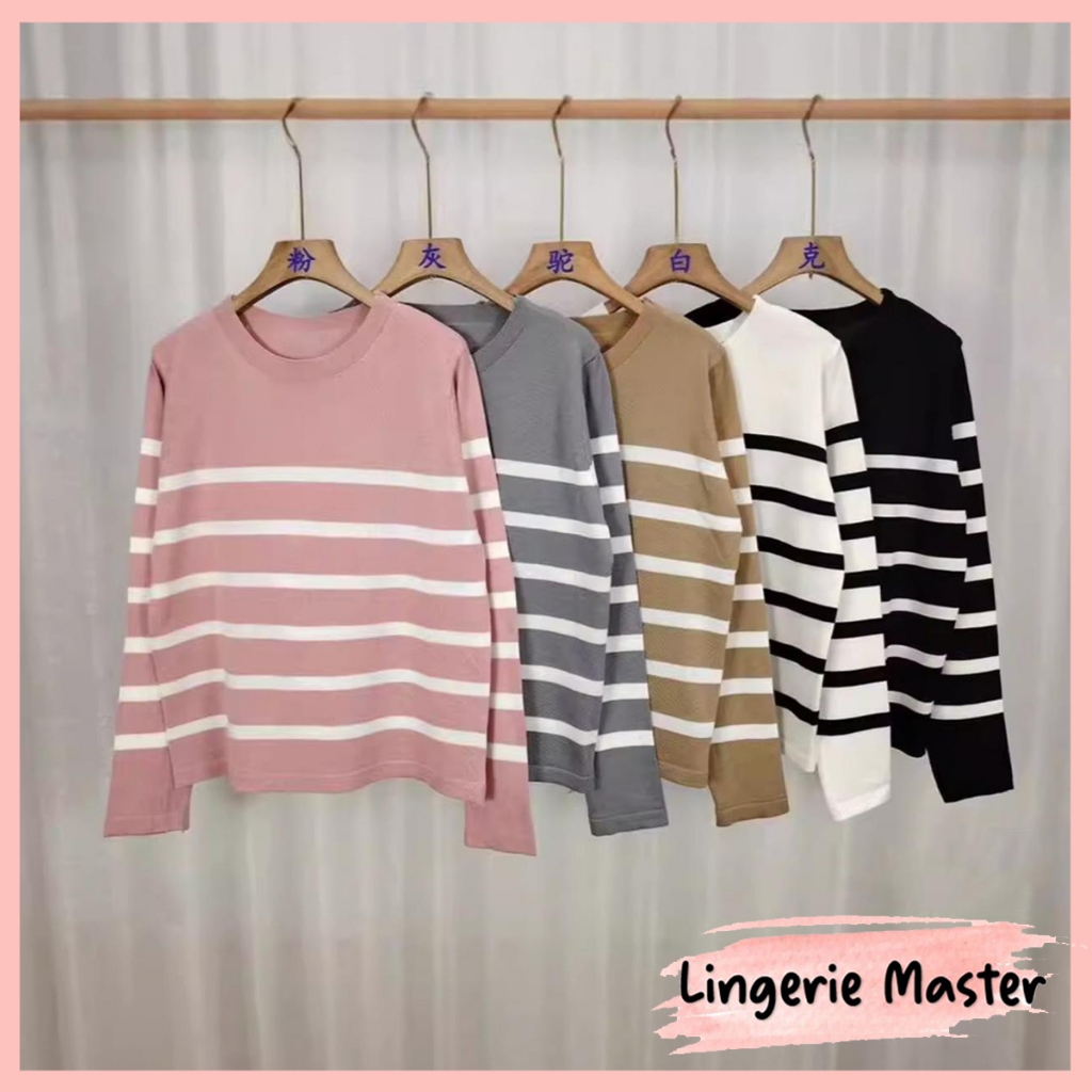 [ LINGERIE MASTER ] - (T-157) Sweater Soft Knit Import Long SLeeve - Atasan Rajut Pakaian Wanita