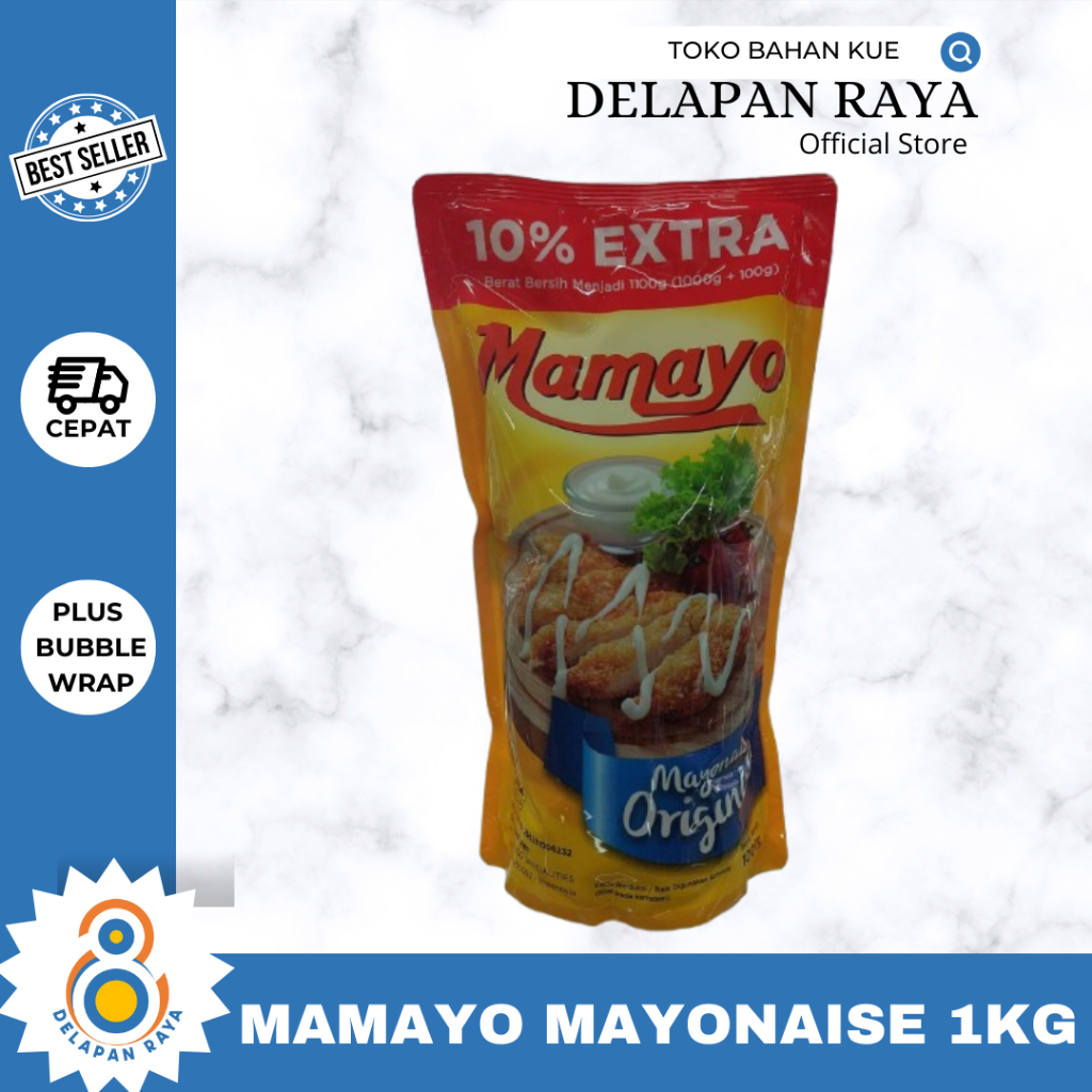 

MAMAYO MAYONAISE 1KG / SAUS MAYONES ORIGINAL -8Raya