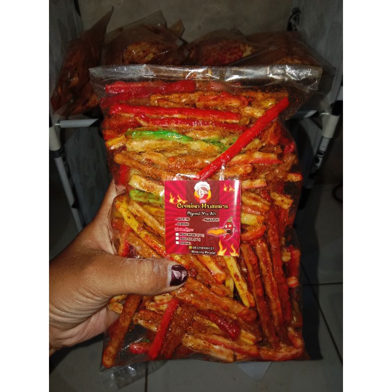 

Seblak kering krupuk beton daun jeruk