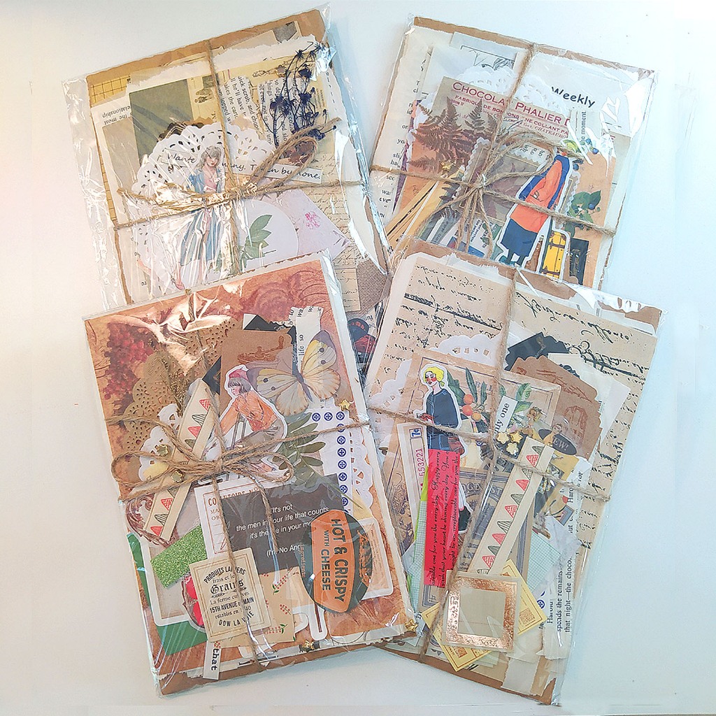 

Journal Kit 50 - 75 pcs Vintage Bujo Journaling Jurnal Kit Aesthetic Planner Kit