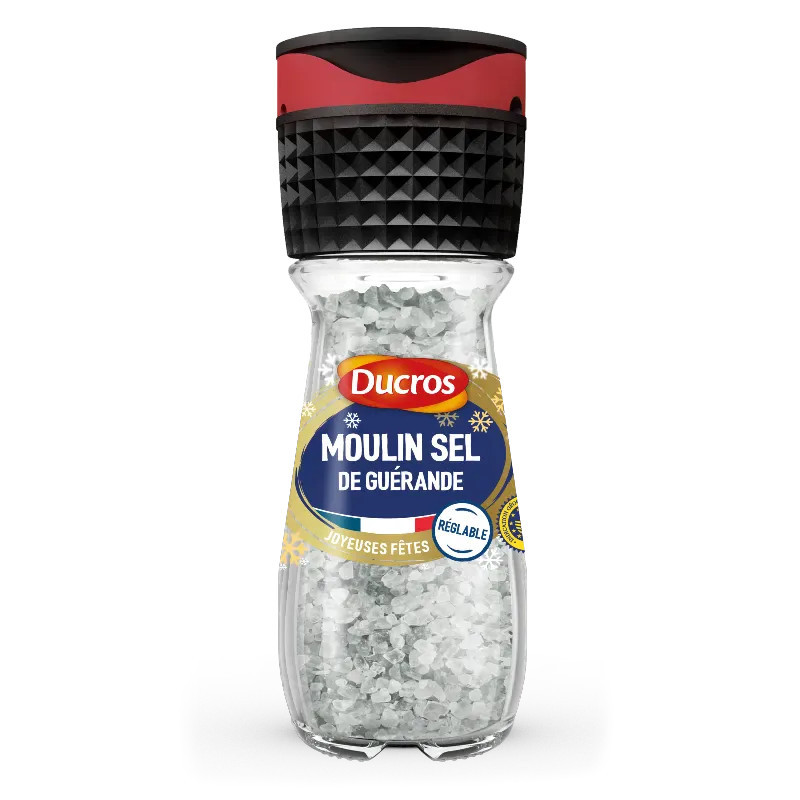 

Ducros Moulin Sel de Guerande Fleur de Sel Guerande Salt Grinder Garam Laut Kasar Gilingan Perancis