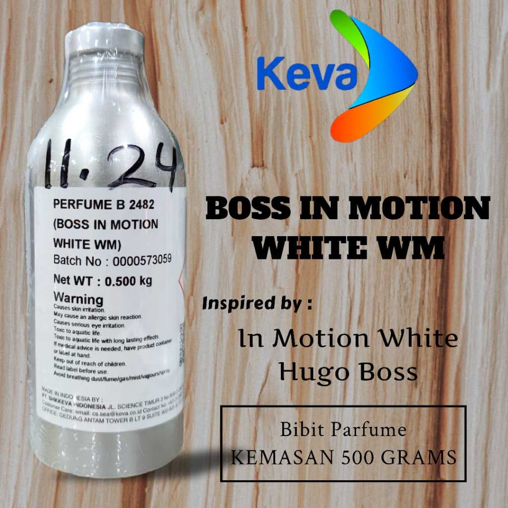 Keva - IN MOTION WHITE WM | Bibit parfume murni segel pabrik kemasan 500 GRAM - Boss Inmotion