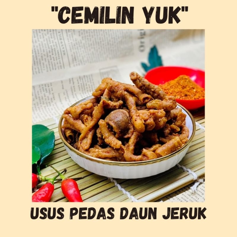 

100 gram Usus Cripy Pedas daun jeruk Viral Mantul Samarinda Kalimantan Timur usus renyah