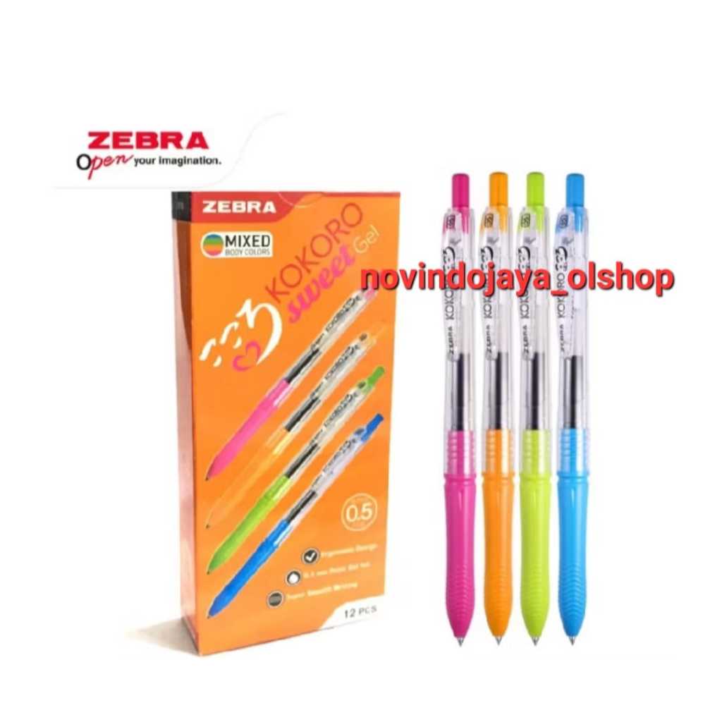 

PULPEN ZEBRA GEL PEN KOKORO SWEET 0,5 TINTA HITAM TERLARIS