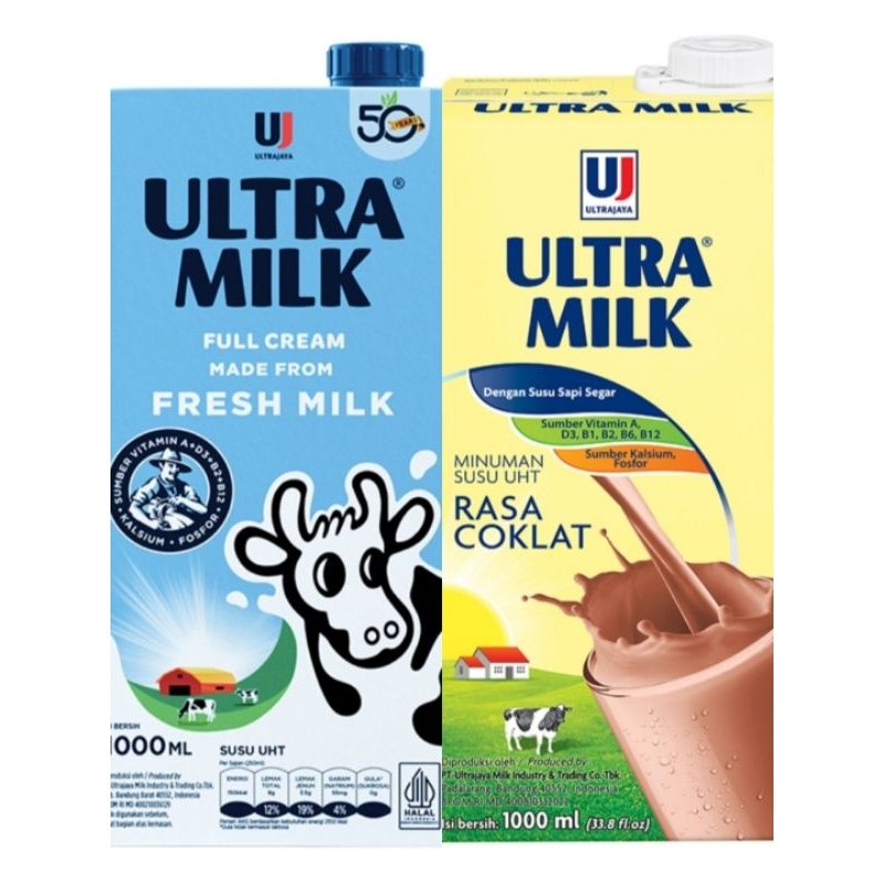 

(Hanya Instan) Ultra Milk Susu UHT 1000ml 1 liter
