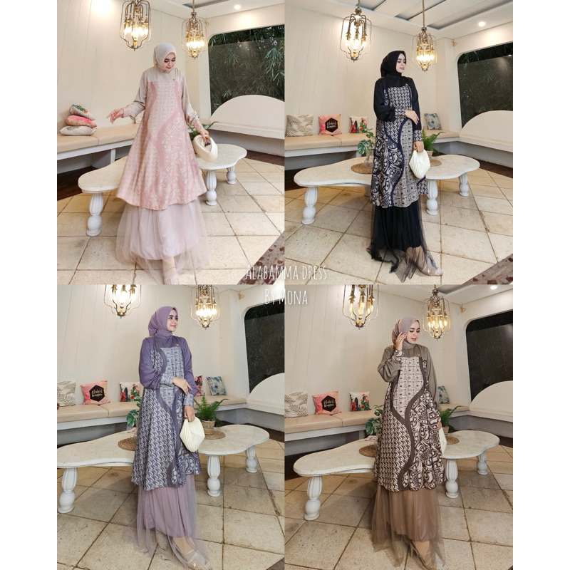 ALABAMMA, RAYOLA DAN HELWA DRESS Ori Mona Syari