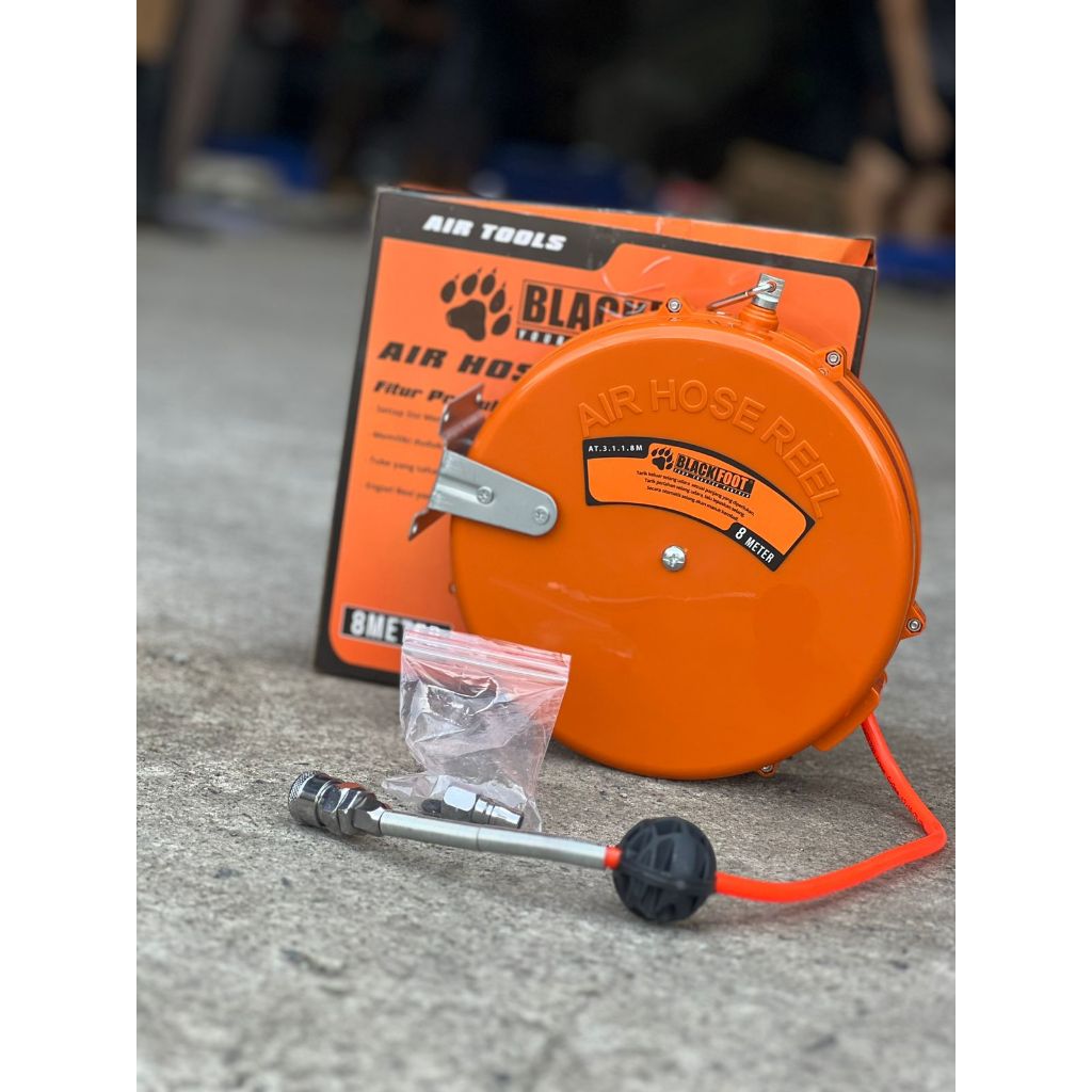BLACKFOOT Gulungan Selang Angin Kompresor- Air HOSE RELL Selang Kompresor gantung house reel otomati