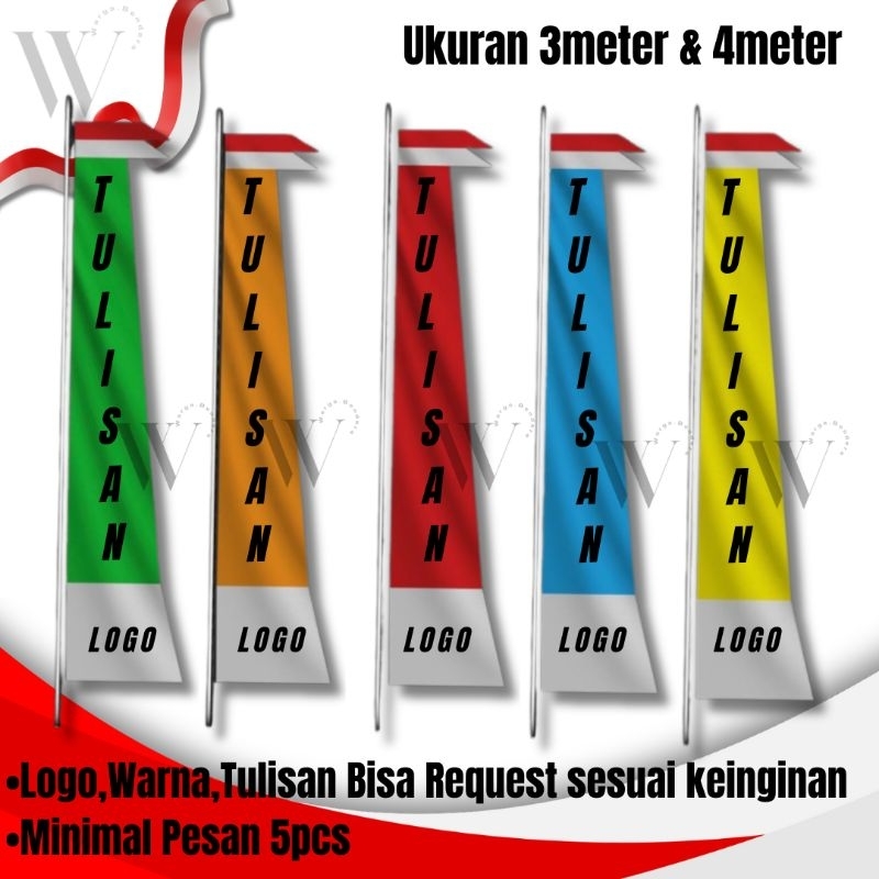 Bendera Umbul Umbul Custom 3meter 4meter| Bendera custom