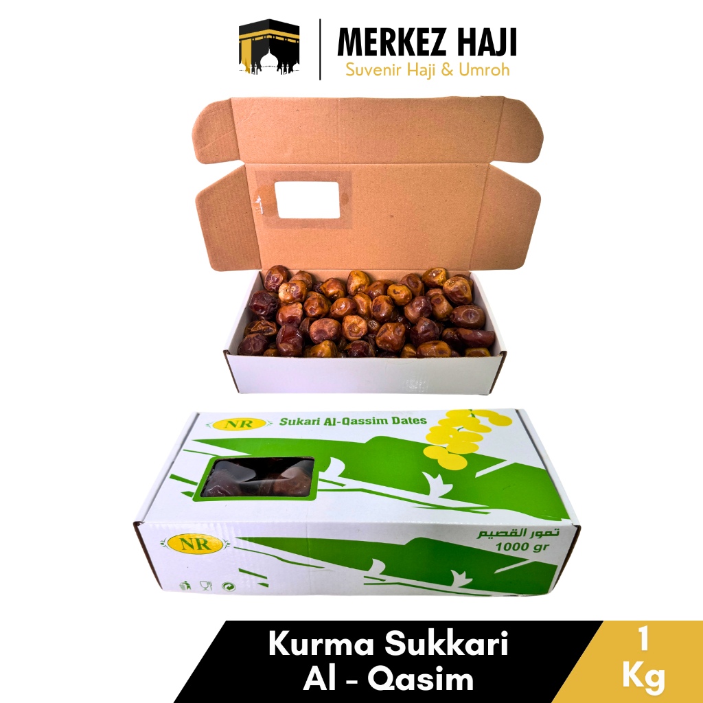 

Kurma Sukari al qassim 1Kg Grade A Premium | Kurma Raja Sukkari Madu Lembut Oleh Oleh Haji dan Umroh