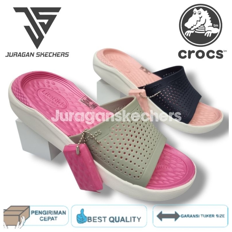 SANDAL CROCS LITERIDE SLIDE/CROCS LITERIDE SLIDE/CROCS LITERIDE SLIDE WANITA/SANDAL CROCS WANITA