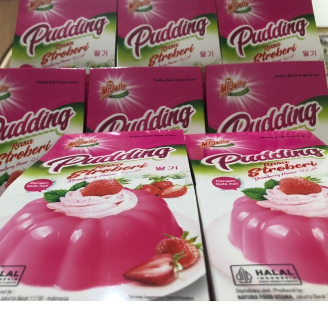 

Mr jelly/mister jelly puding Strawberry Stroberi Strawbery murah meriah enak halal mui