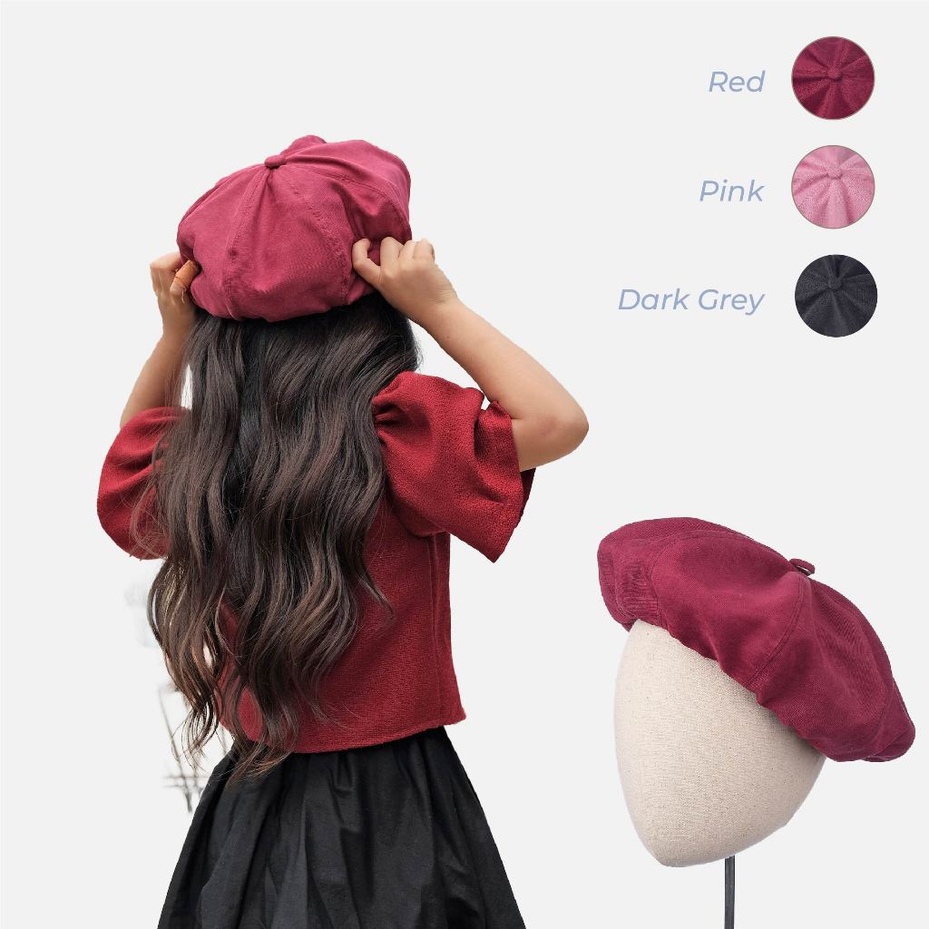French Beret Hat - Topi Beret Anak | Topi Anak Perempuan | Topi Pelukis Anak candybutton