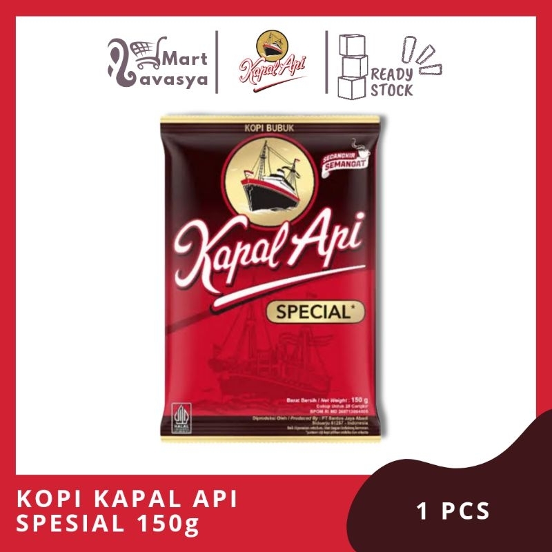 

KOPI KAPAL API SPESIAL MERAH 160/150g - 1 PCS - KOTA BANDUNG - LAVASYA MART