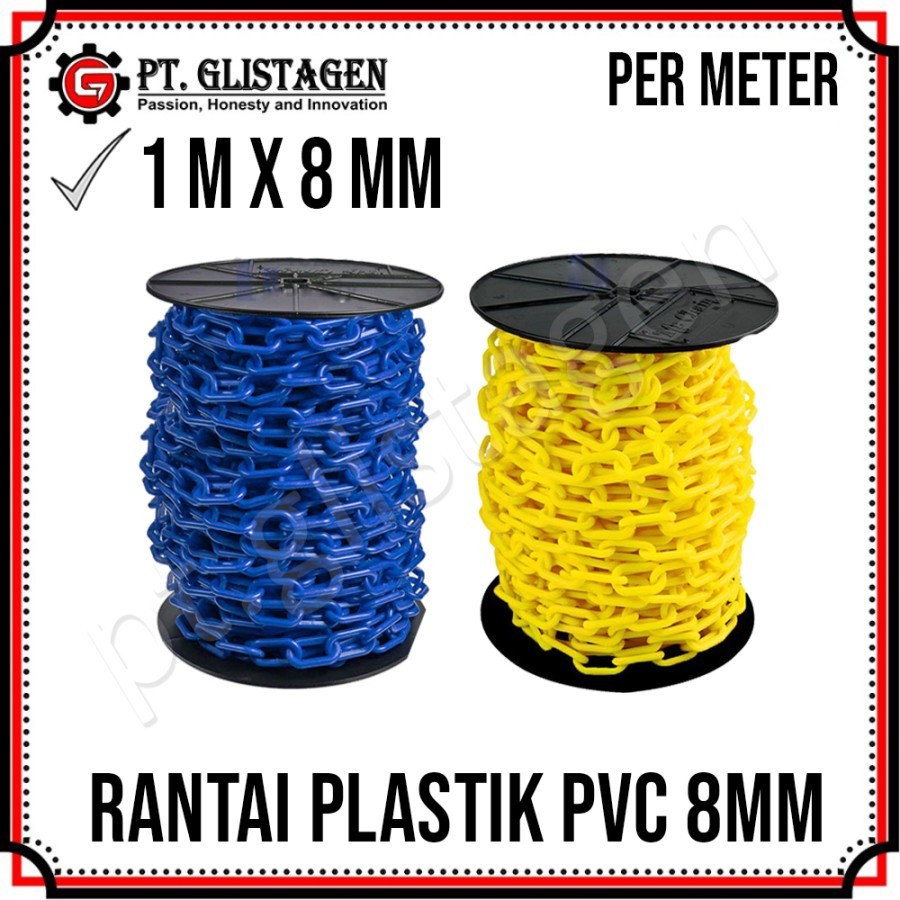 Rantai Plastik PVC 8 MM Plastic Chain 8 mm Cone Chain 8mm Rantai Penghubung 8MM