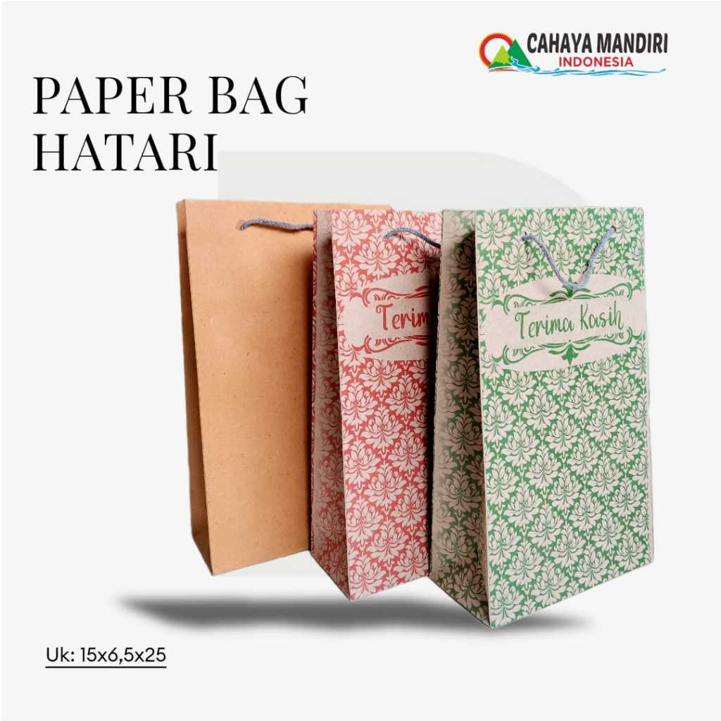

PAPERBAG HATARI(Size 15×6,5×25) PAPERBAG MURAH, TAS HAJATAN DAN SOVENIR BINGKISAN